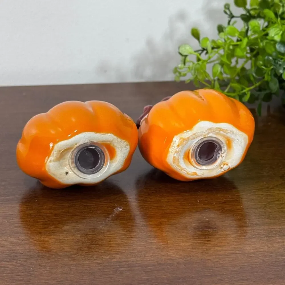 Ceramic Pumpkin Salt & Pepper Shaker Set NEW Fall Novelty